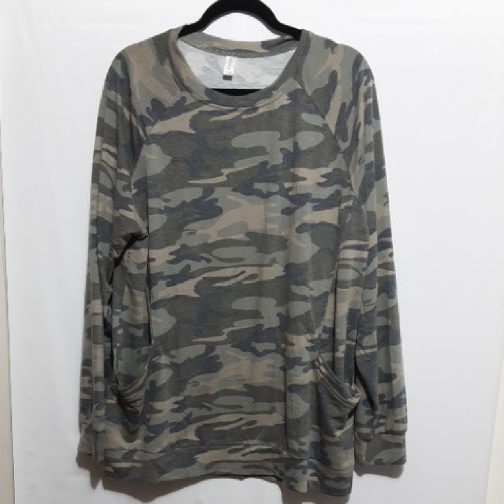 KUOTAI Camouflage Camping‎ /Hunter Women 3XL Pocket Front Long Sleeve Shirt